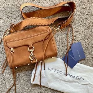Rebecca Minkoff suede brown fringe crossbody